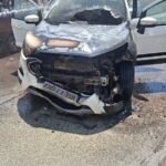 गंगाशहर रोड़ पर चलती कार बनी आग का गोला