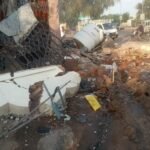 पुगल रोड़ पर स्थित शनि मंदिर में जा भिड़ा ट्रक